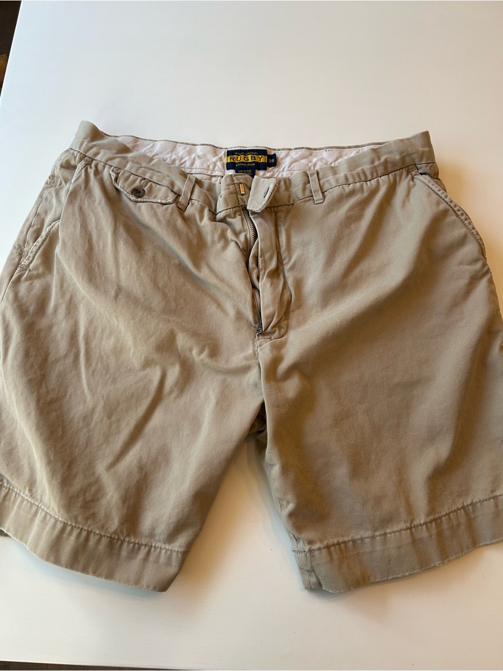 Ralph Lauren Rugby Khaki Flat-Front Men’s Shorts